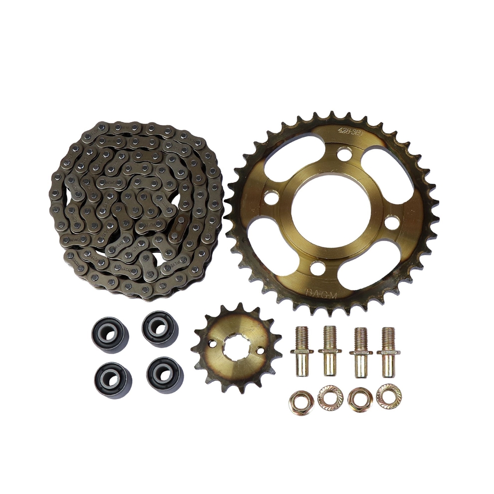 تصویر ست کامل دنده زنجیر با پیچ و مهره H