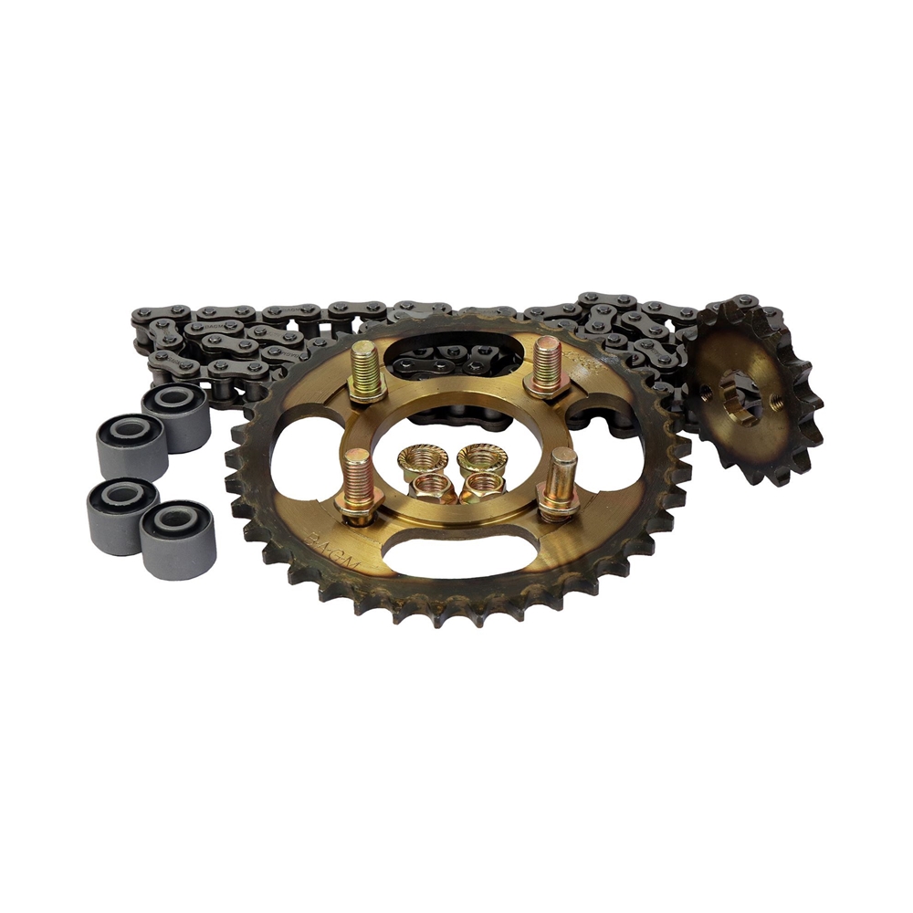 تصویر ست کامل دنده زنجیر با پیچ و مهره H